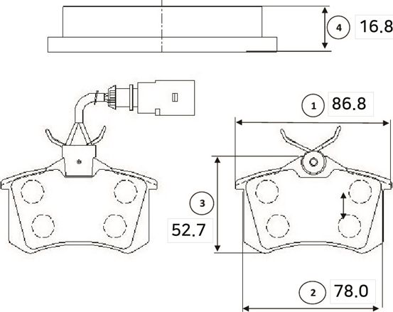 Тормозные колодки CTR. Артикул GK1239