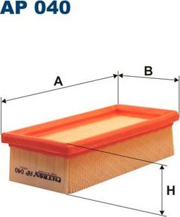 Воздушный фильтр Filtron для Fiat Panda I 1985-2004. Артикул AP 040