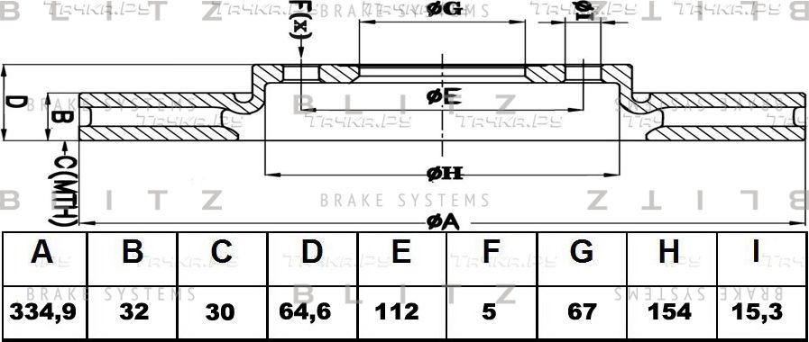 Диск тормозной MB W211 05- перед.вент. (Blitz). Артикул BS0398