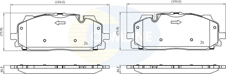 Тормозные колодки Comline Comline. Артикул CBP02443