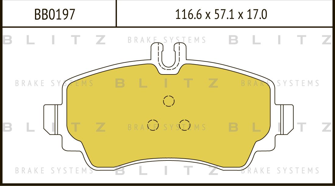 Колодки тормозные MB W168 97- перед. (Blitz). Артикул BB0197