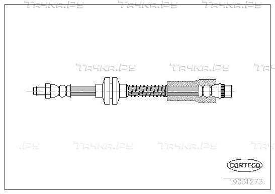 Тормозной шланг Corteco передний передний для Fiat Scudo I 1999-2006. Артикул 19031273
