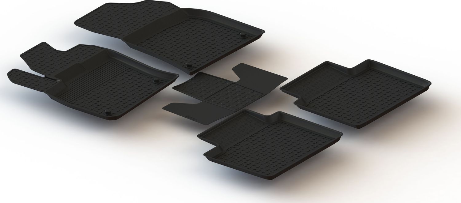 Коврики резиновые Seintex с высоким бортиком для салона Geely Monjaro 2021-2026. Артикул 99874