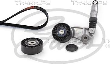 Приводной ремень поликлиновой с роликами (комплект) Gates Micro-V® для Subaru Legacy IV 2008-2009. Артикул K057PK1835