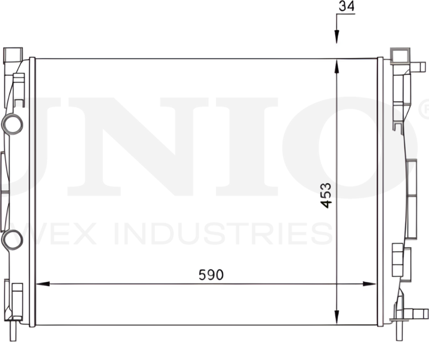 Радиатор двигателя (Unio). Артикул RAD-10101