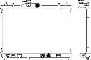 Радиатор охлаждения двигателя Sakura. Артикул 3341-1013