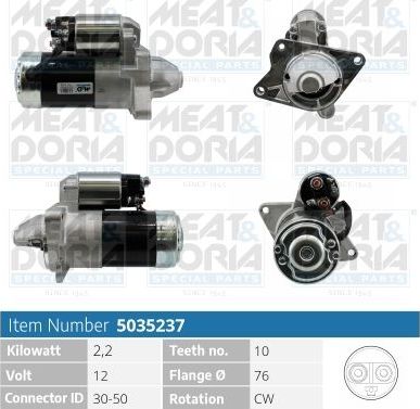 Стартер Meat & Doria для Renault Vel Satis I 2005-2009. Артикул 5035237