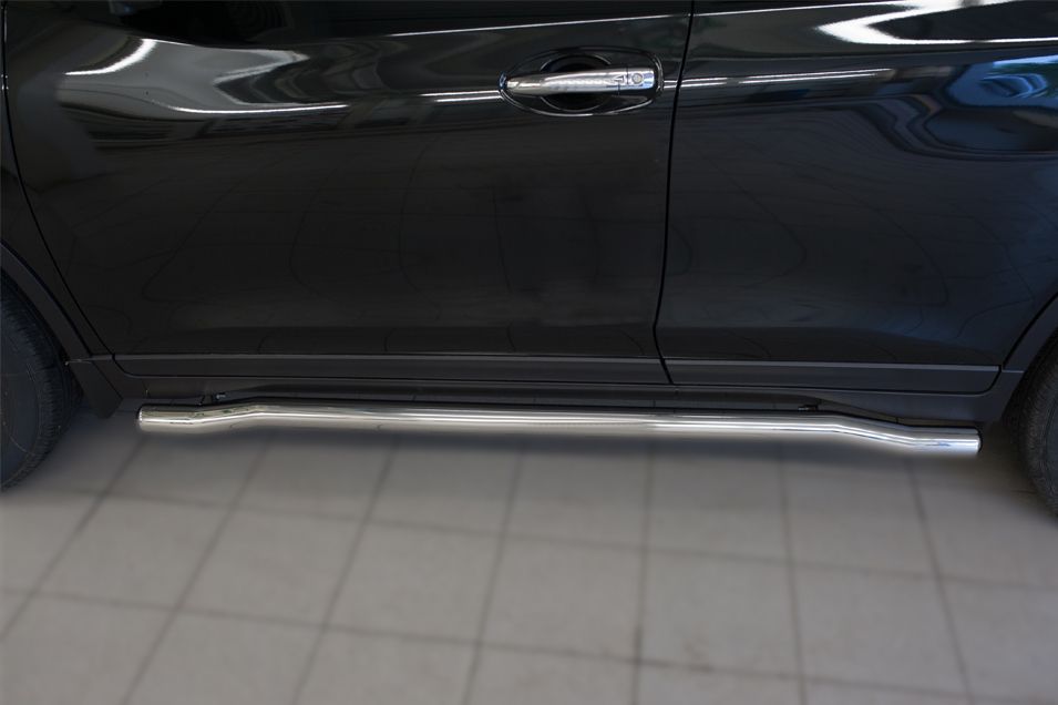 Защита порогов RusStal труба d63 (вариант 3) для Nissan X-Trail T32 2015-2018. Артикул NXT-0020863