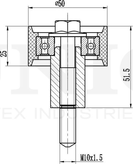 Ролик зубчатого ремня ГРМ направляющий (Unio). Артикул TNS-10025