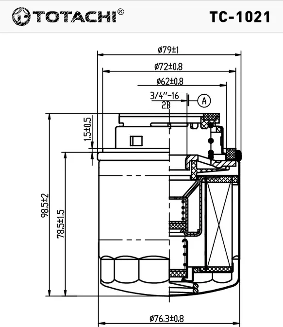Фильтр масляный TOTACHI TC-1021 03C 115 561B MANN W 712/93 Totachi. Артикул TC1021
