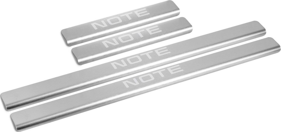 Накладки AutoMax на пороги для Nissan Note II поколение 2012-2020.. Артикул AMNINOT01