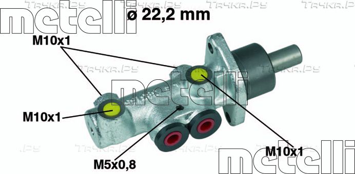 Тормозной цилиндр главный Metelli для Fiat Doblo I 2001-2015. Артикул 05-0353