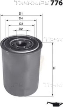 Масляный фильтр Lucas для Hyundai Elantra III (XD) 2000-2006. Артикул LFOS176