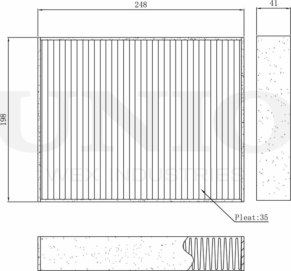 Фильтр салона (Unio). Артикул FLT-40010C
