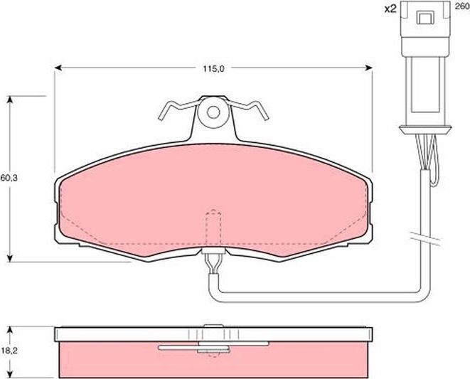 Тормозные колодки TRW. Артикул GDB440