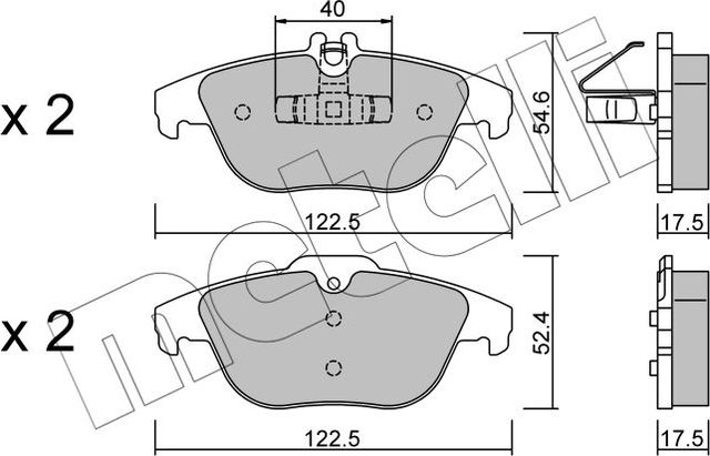 Тормозные колодки Metelli. Артикул 22-0666-2
