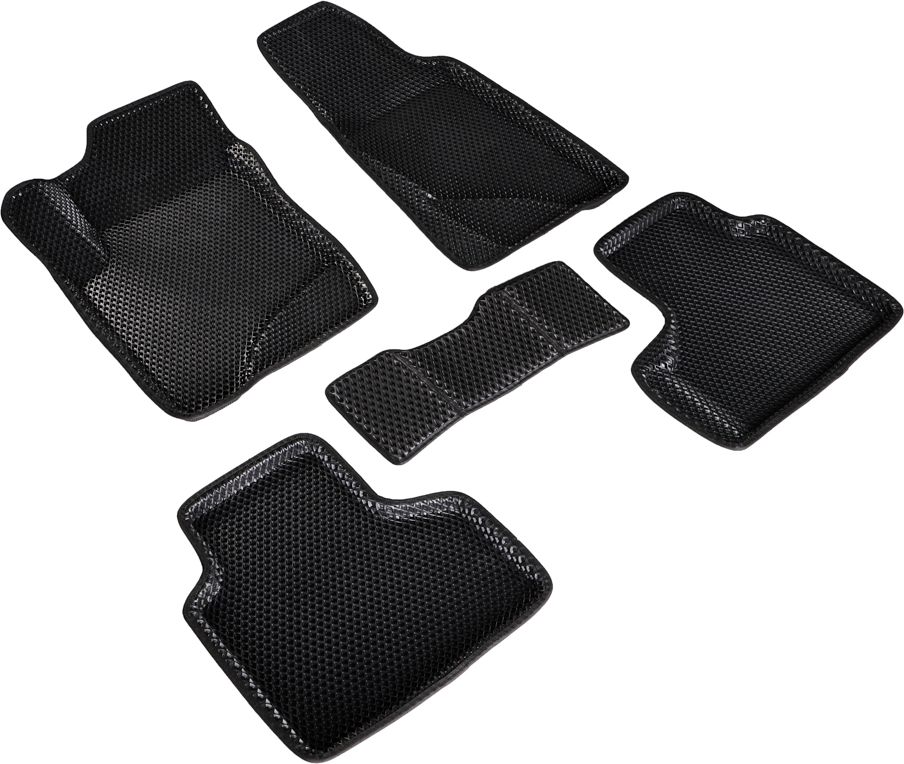 Коврики Seintex 3D EVA ромб для салона Lada Niva Travel 2002-2026 ЧЕРНЫЕ. Артикул 98521