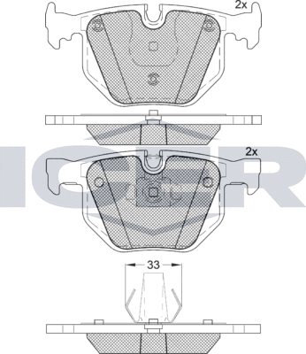 Тормозные колодки Icer. Артикул 181685