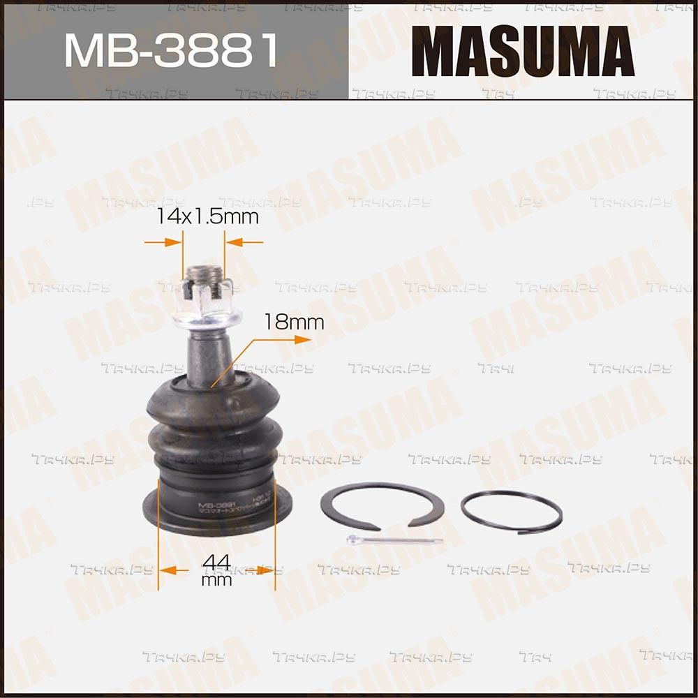 Шаровая опора Masuma передняя передняя правая/левая верхняя для Toyota Fortuner II 2015-2026. Артикул MB-3881