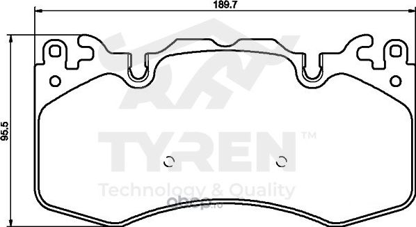 Дисковые тормозные колодки (Tyren). Артикул TYR1218291