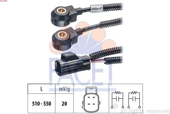 Датчик детонации Facet Made in Italy - OE Equivalent для Volvo XC90 I 2004-2010. Артикул 9.3130