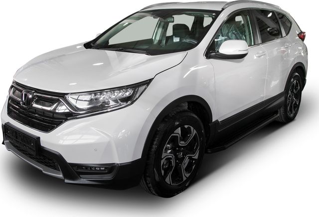 Пороги алюминиевые Rival Premium-Black для Honda CR-V V 2017-2025. Артикул A173ALB.2103.1