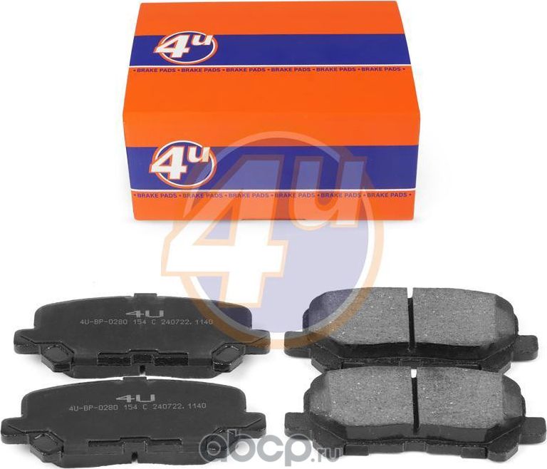 КОЛОДКИ ЗАД HONDA PILOT MDX (YD2) ODYSSEY (RL5) ZDX MU-X SUV (UCS/UCR) ODYSSEY ( (4U). Артикул 4UBP0280