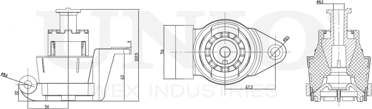 Опора двигателя (Unio). Артикул RMP-15029