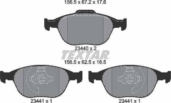 Тормозные колодки Textar Q+. Артикул 2344004