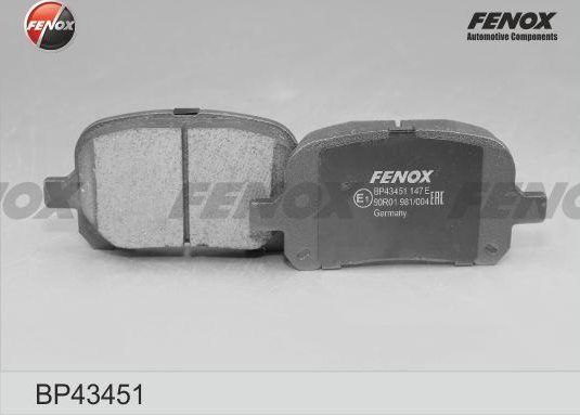 Тормозные колодки Fenox. Артикул BP43451