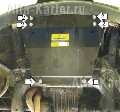 Защита Мотодор для картера Audi 100 С4 1990-1994. Артикул 00102