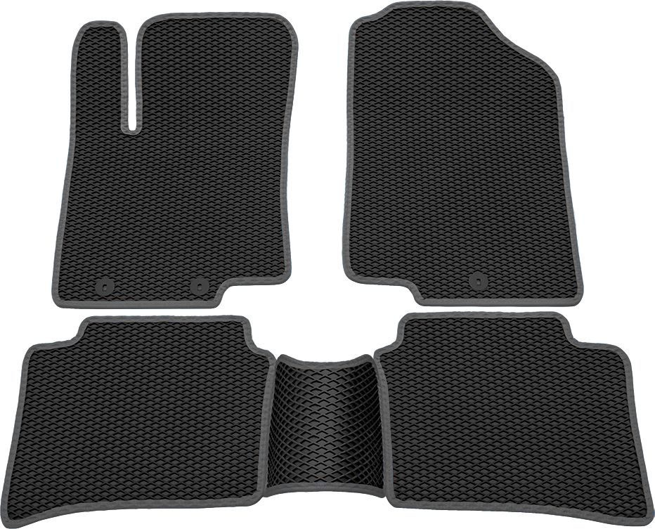 Коврики Rezkon EVA для салона Kia Rio III 2011-2017 Серый кант. Артикул 9021020202