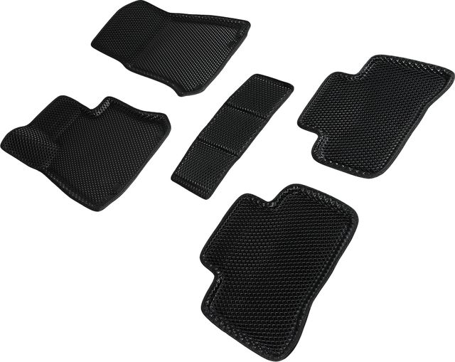 Коврики Seintex 3D EVA ромб для салона Mercedes-Benz GLC-Класс X253 2015-2026 ЧЕРНЫЕ. Артикул 95318