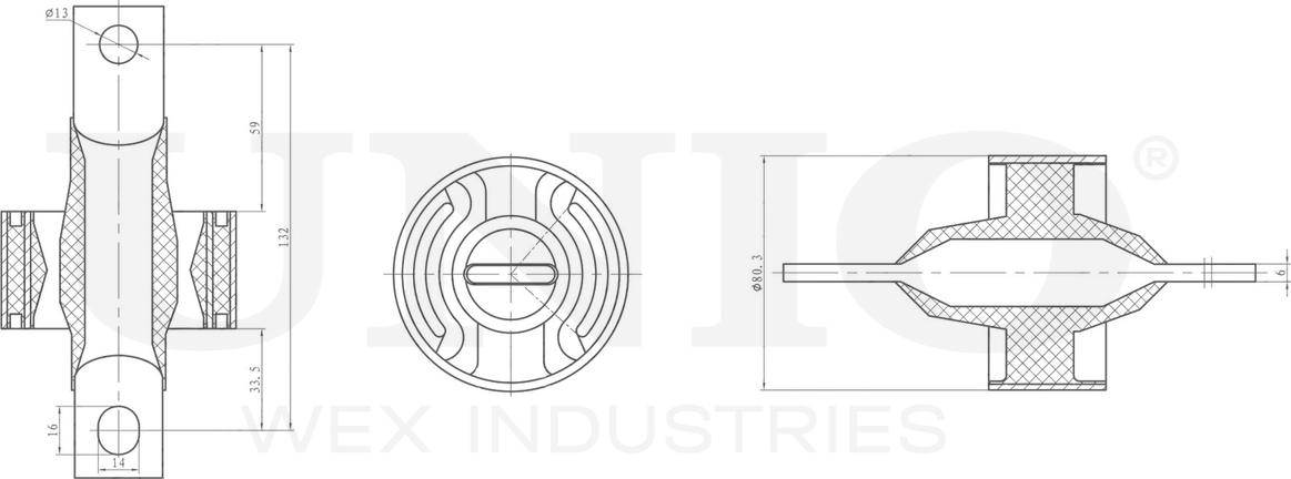 Сайлентблок рычага подвески (Unio). Артикул RMP-20279