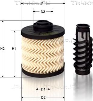 Топливный фильтр  Tecneco Filters для Citroen Jumpy III 2016-2026. Артикул GS2084E