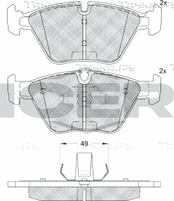 Тормозные колодки Icer для BMW Z4 I (E85/E86) 2006-2008. Артикул 181686
