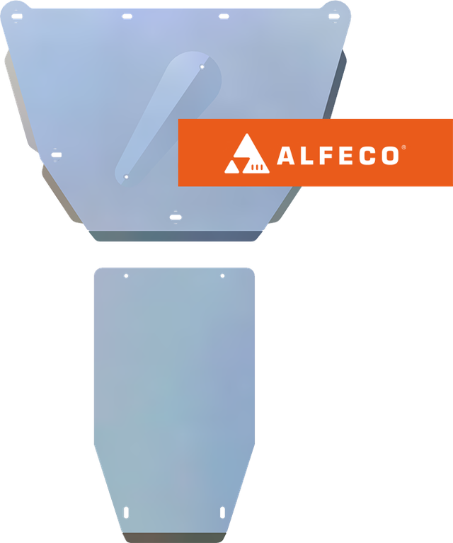 Защита алюминиевая "Alfeco" для картера и КПП (2 части) BMW 7-й серии E65, E66 2002-2008. Артикул ALF.34.30al