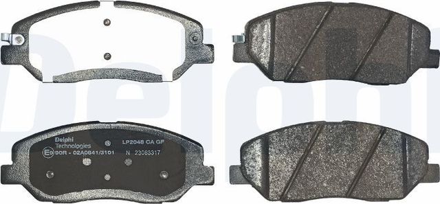 Тормозные колодки Delphi (Low-Metallic) передние для Zotye T600 2013-2026. Артикул LP2048