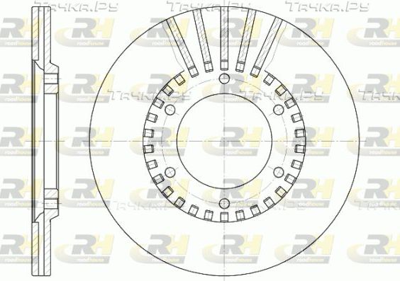 Тормозной диск RoadHouse передний для Nissan Patrol Y60 1986-1998. Артикул 6337.10
