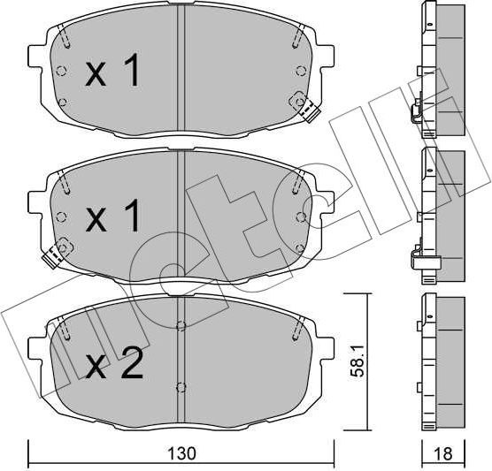 Тормозные колодки Metelli. Артикул 22-0513-1