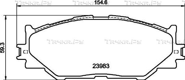 Тормозные колодки Nisshinbo передние для Lexus IS III 2013-2026. Артикул NP1082