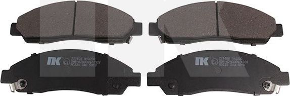 Тормозные колодки NK. Артикул 221408