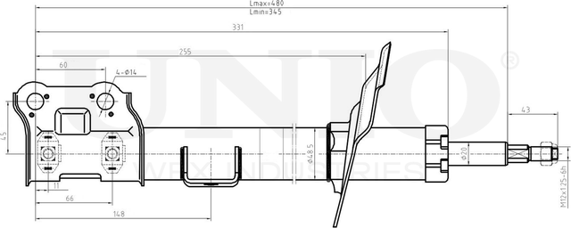 Амортизатор подвески (Unio). Артикул SAB-10253