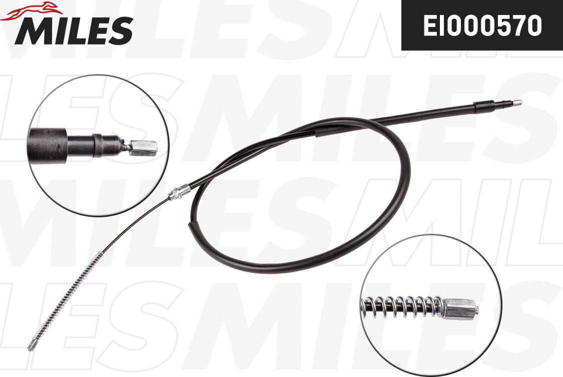 Трос ручника (тросик ручного тормоза) Miles. Артикул EI000570