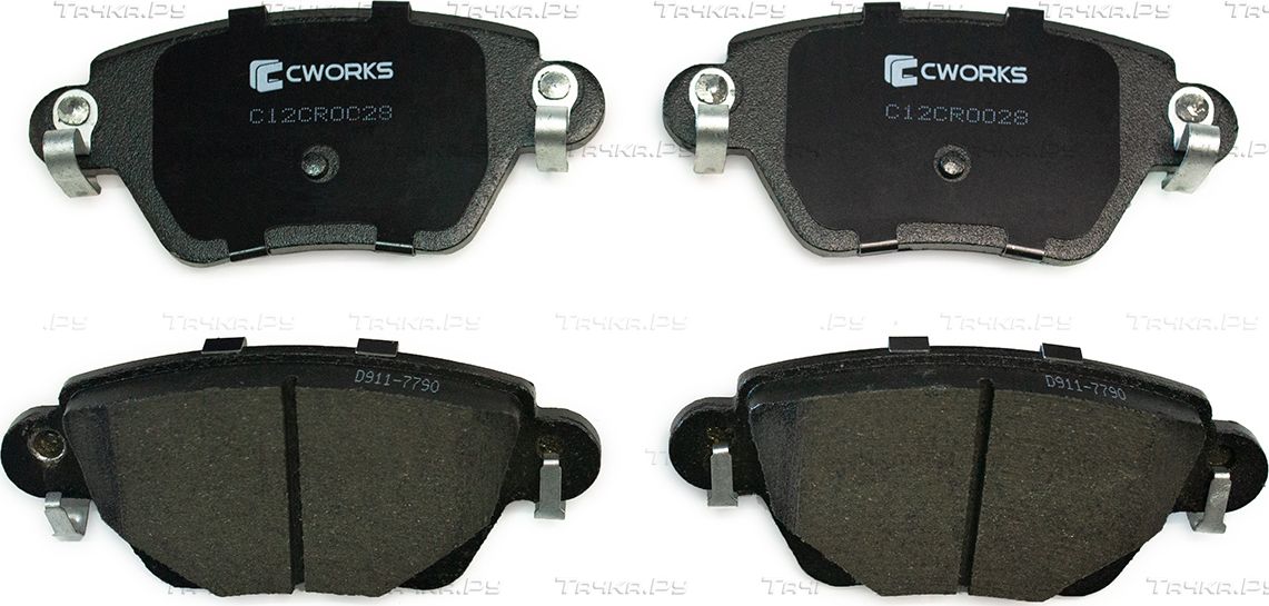Тормозные колодки Cworks задние для Jaguar X-Type I 2001-2009. Артикул C12CR0028