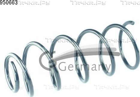 Пружина подвески CS-Germany передняя для Volkswagen Golf IV 1997-2006. Артикул 14.950.663