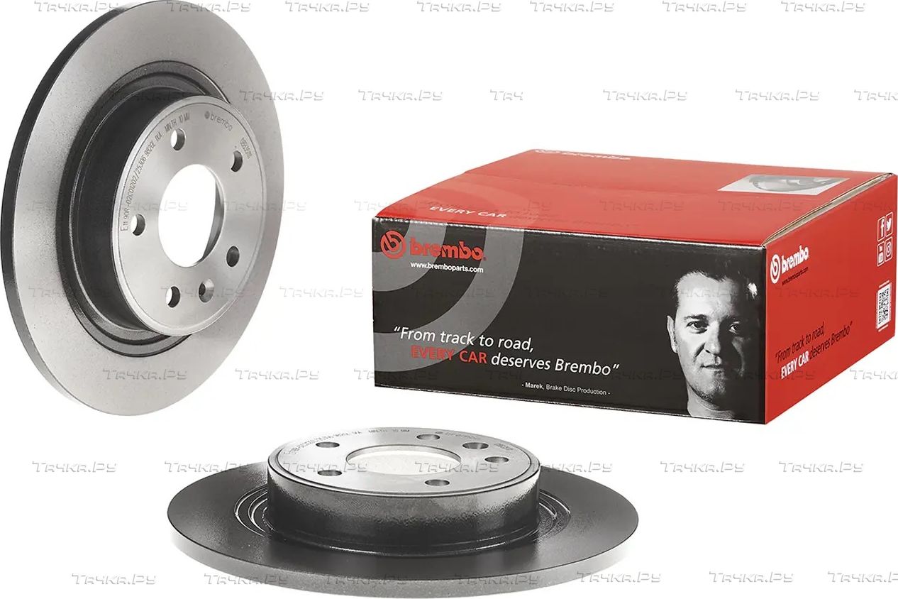 Тормозной диск Brembo PRIME LINE - UV Coated задний для Chevrolet Cruze II 2012-2026. Артикул 08.B351.11