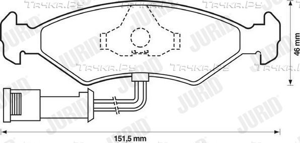 Тормозные колодки Jurid передние для Ford Fiesta I 1981-1983. Артикул 571291D