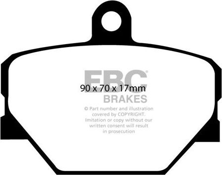 Тормозные колодки EBC Brakes. Артикул DP1287