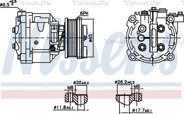 Компрессор кондиционера Nissens ** FIRST FIT ** для Opel Mokka I 2012-2026. Артикул 891078